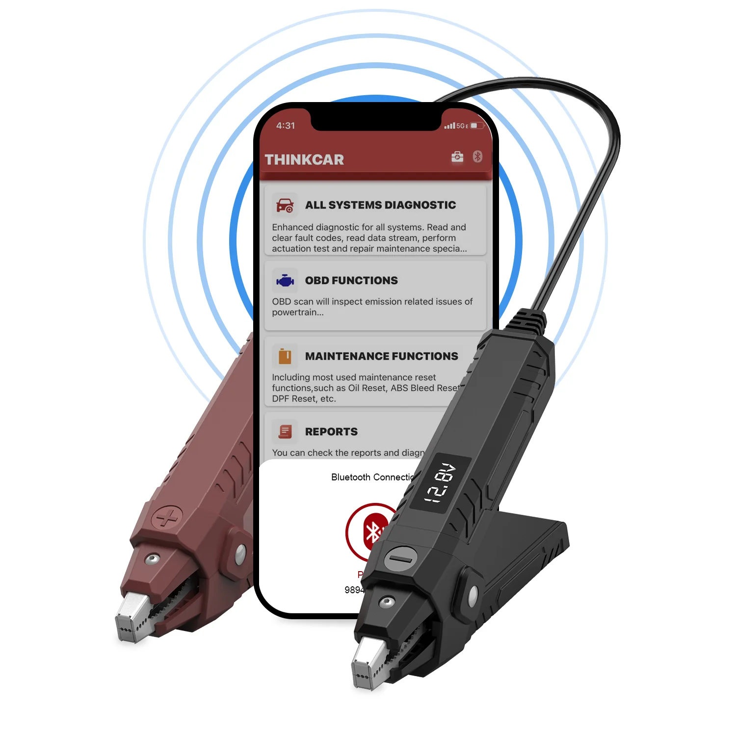 Thinkcar ThinkEasy V2 - Car Battery Tester with Bluetooth 5.0 + App Automotive Alternator Tester - Image 5