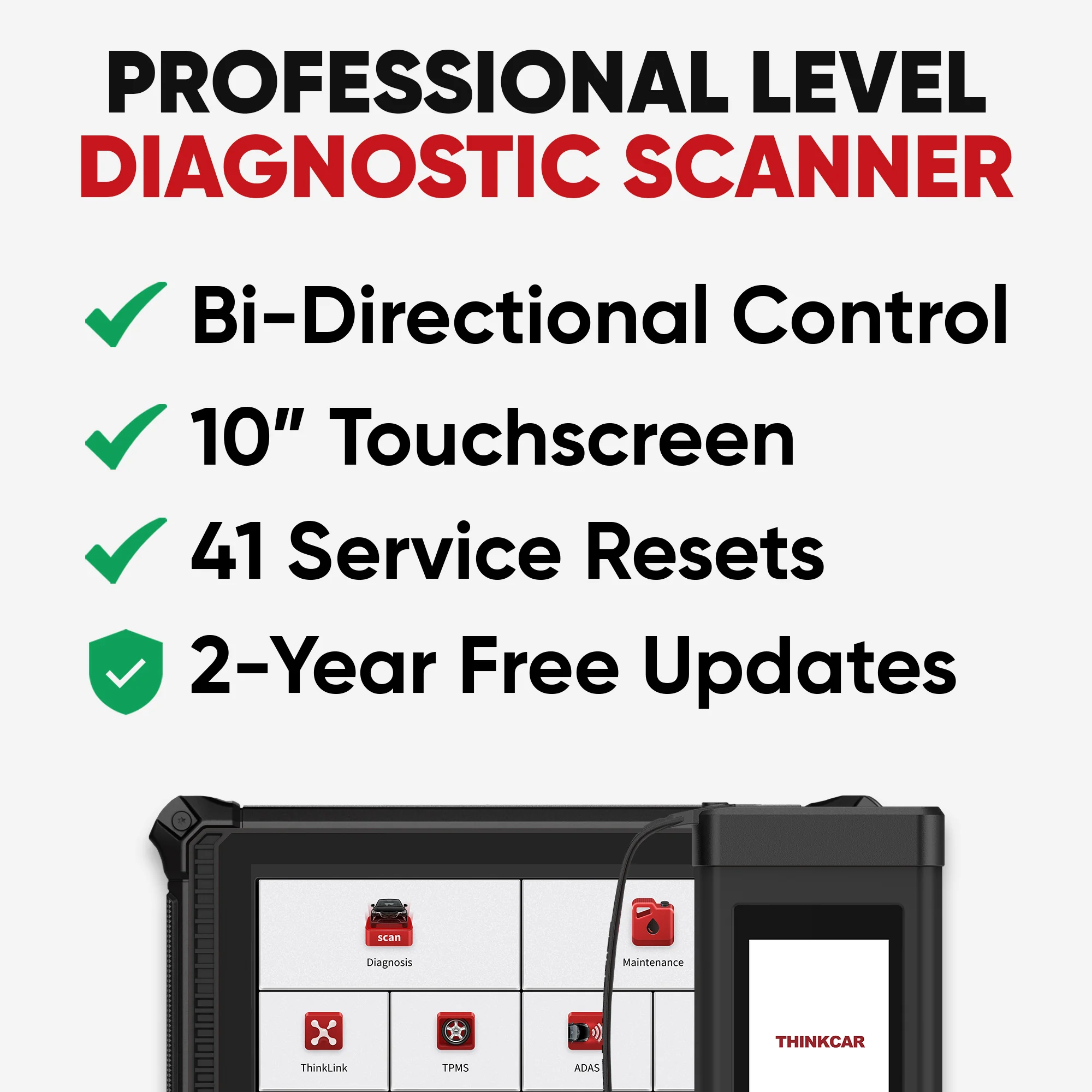 Thinkcar Platinum 393 10-Inch Automotive Diagnostic Scanner - Full System OBD2 Scan Tool with Active Test Functions - Image 2
