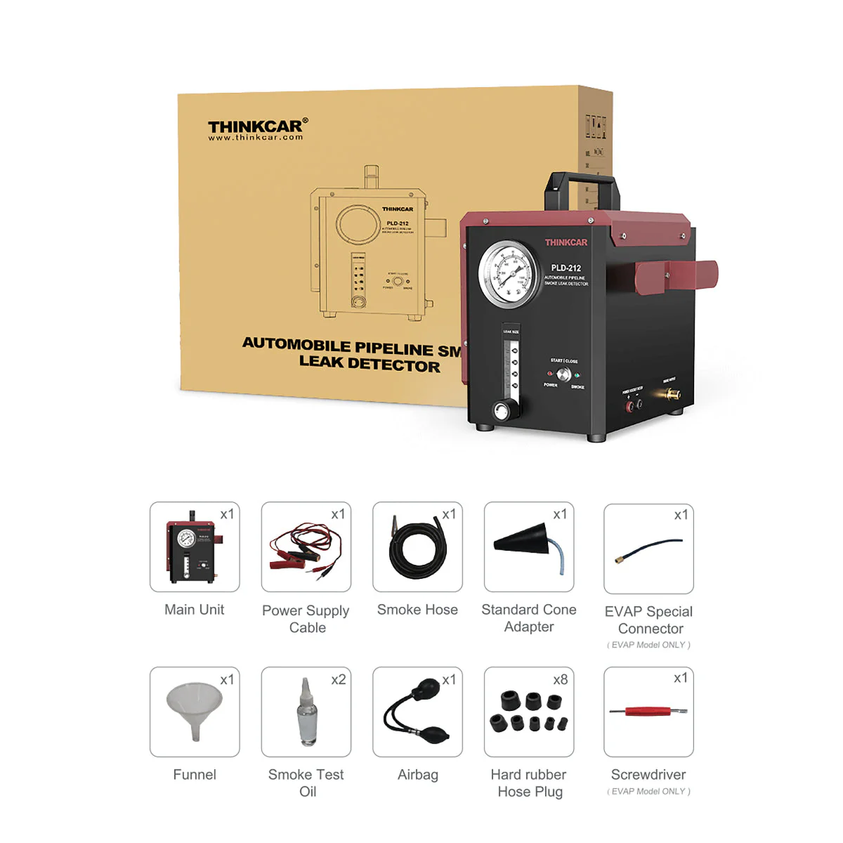 Thinkcar PLD 212 TURBO Mode - Professional Auto Pipeline Smoke Leak Detector Diagnostic Tool - Image 8