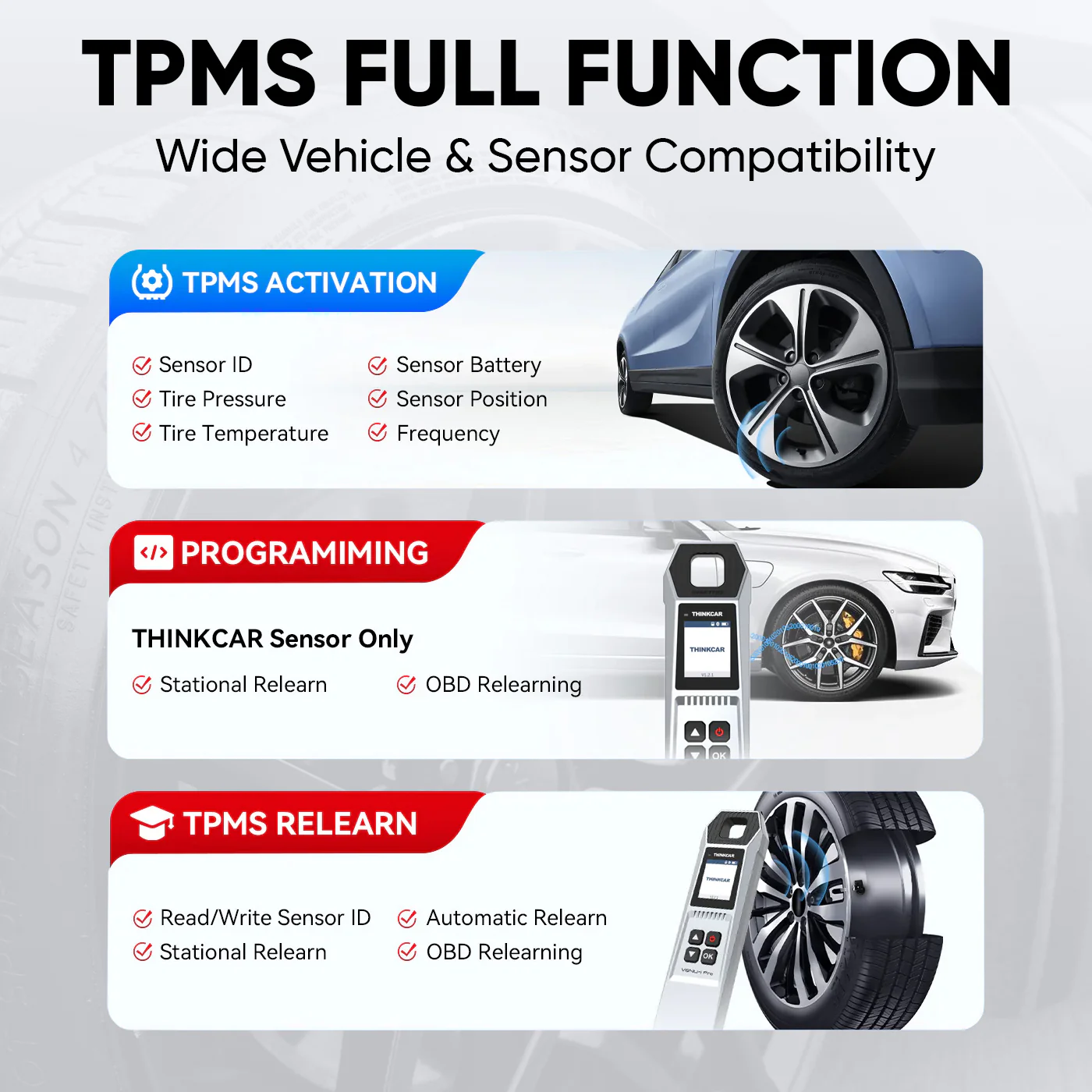Thinkcar VENU iPRO TPMS Sensor Activation & Programming Tool - Intelligent Tire Pressure Monitoring System Diagnostic Device - Image 3