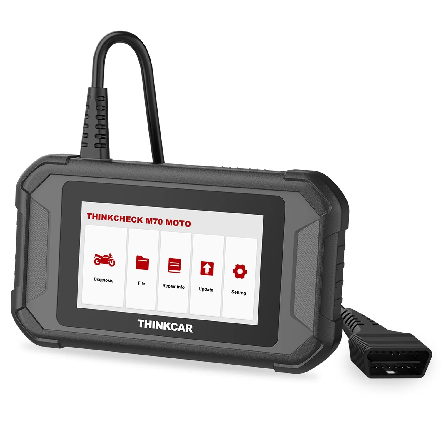 Thinkcar THINKCHECK M70 MOTO 5-Inch Plug & Play Motorcycle UTVs Diagnostic OBD2 Scan Tool - Image 4