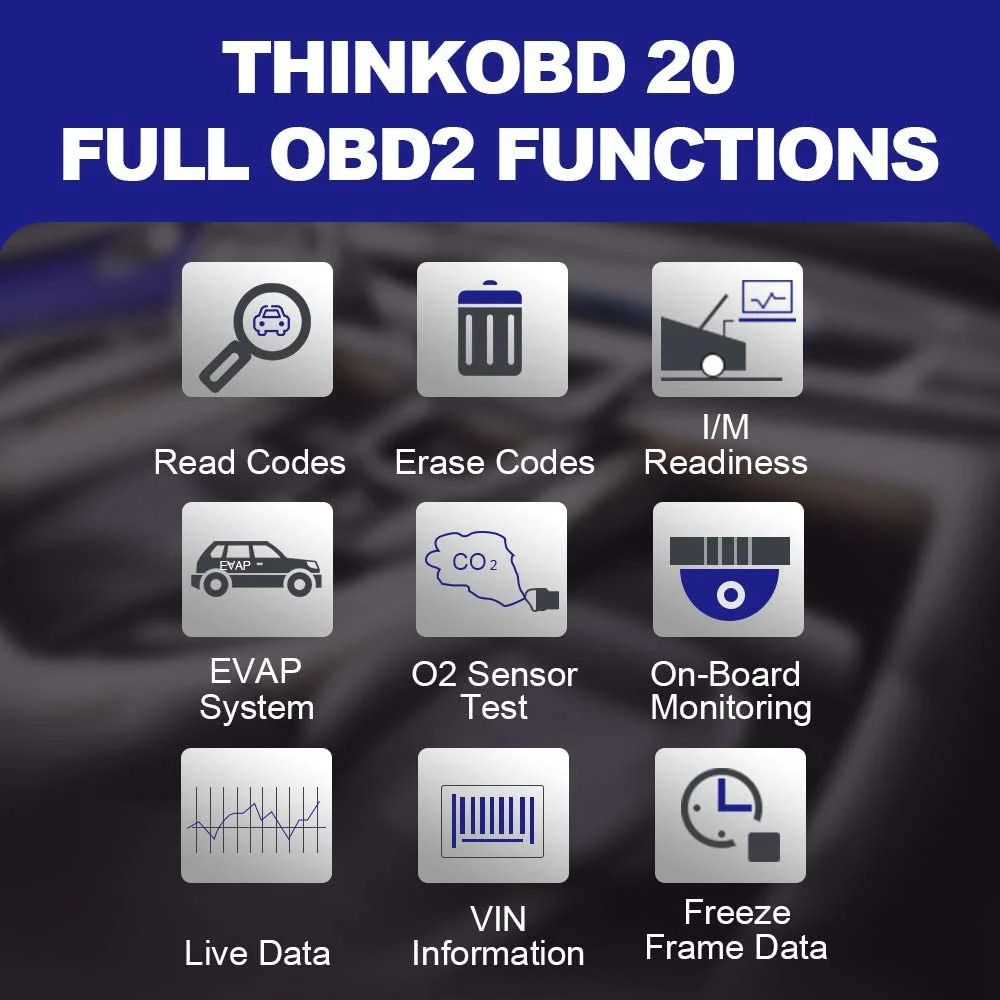 Thinkcar ThinkOBD 20 - Automotive Code Reader, OBD2 Scanner, Check Engine Light, Emissions Scanner, Live Data Stream, Smog Check - Image 8