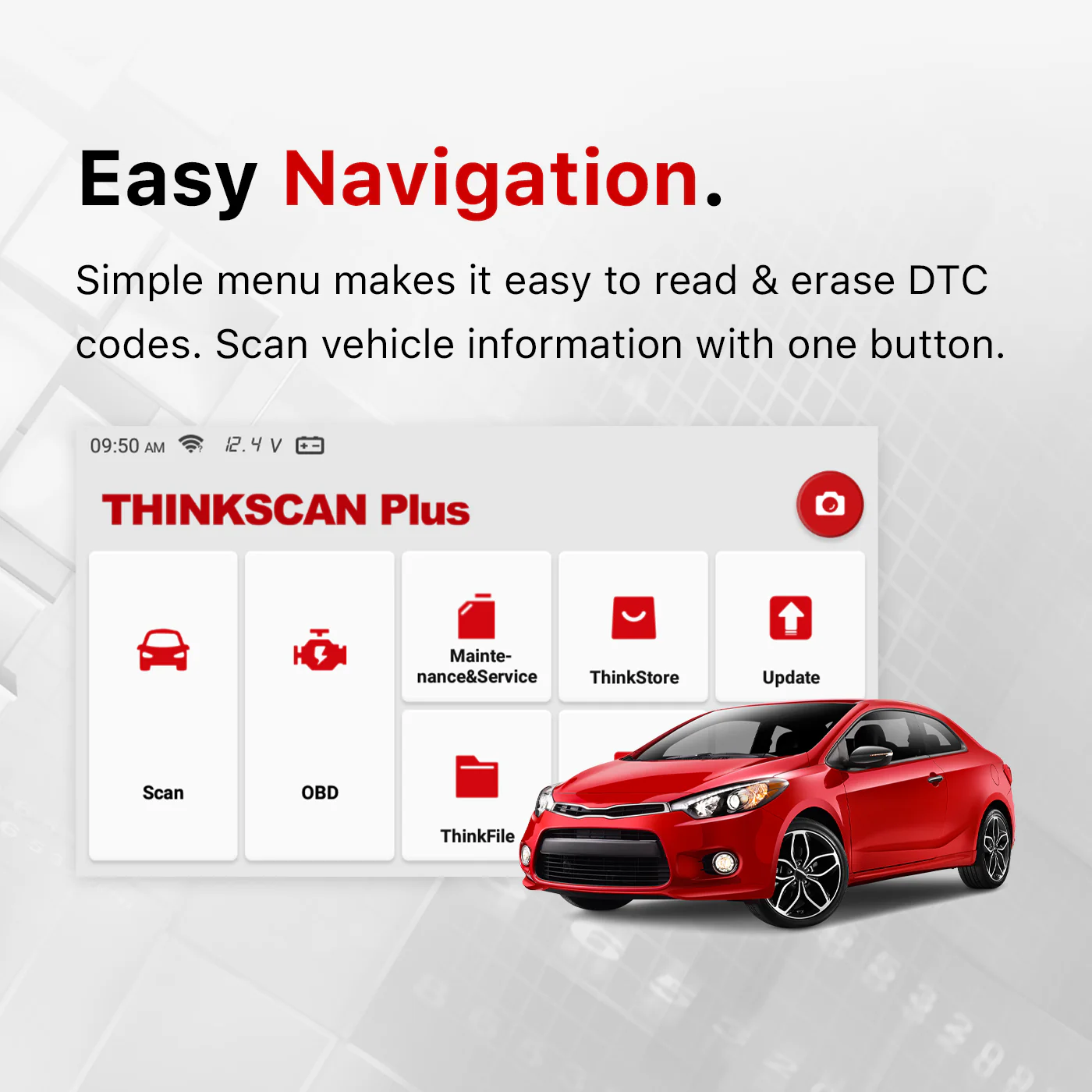 Thinkcar THINKSCAN PLUS S7 5-Inch OBD2 Scanner ABS/SRS/Engine/Transmission/BCM/AC/IC Reset Code Readers & Scan Tools - Image 7