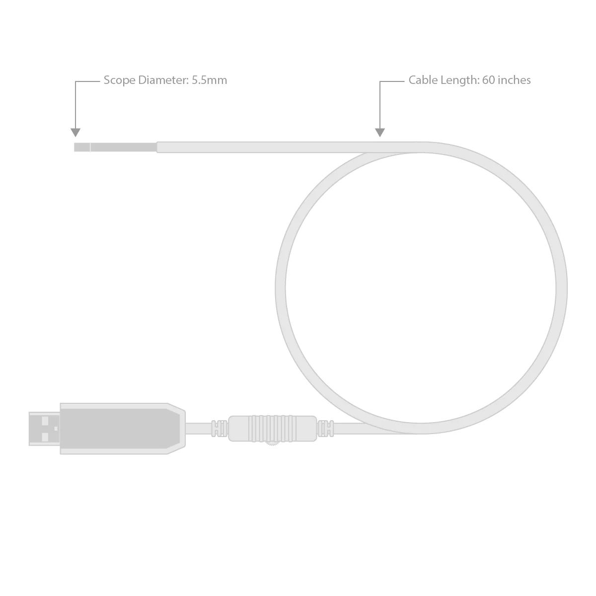 Thinkcar USB Video Scope (USB) - 60" USB Video Inspection Scope Camera with Led Light For Automotive Diagnostic Equipment - - Image 4